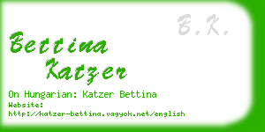 bettina katzer business card